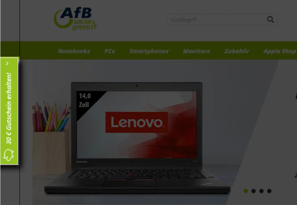 AfBshop 30 Euro Willkommens-Gutschein