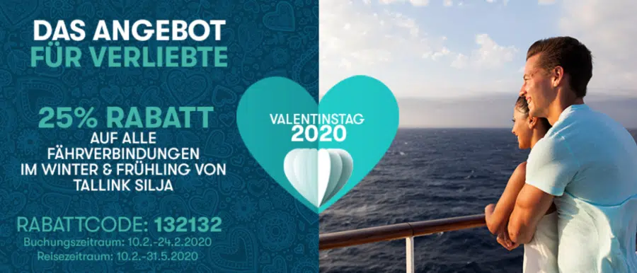 Tallink Gutscheine: beispielhafte Rabattaktion zum Valentinstag