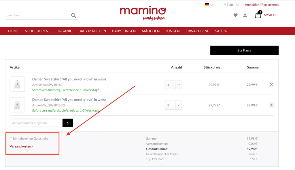 Mamino.eu Gutscheine 