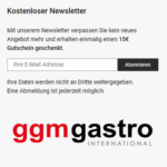 ggmgastro gutscheine Newletteranmeldung
