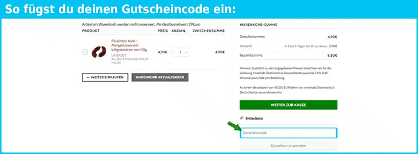Bauernladen Helene Gutschein einfuegen und sparen