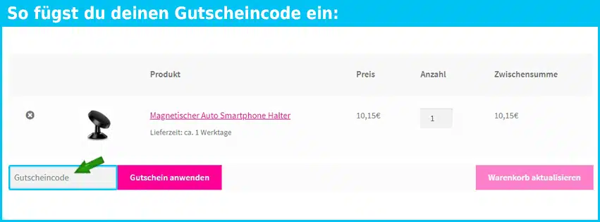 baramee Gutschein einfuegen und sparen