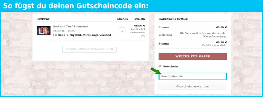 fleischrebellen Gutschein einfuegen und sparen