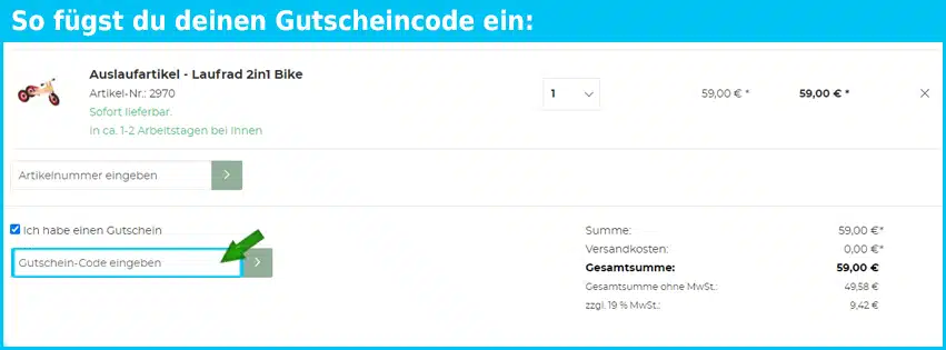 geuther Gutschein einfuegen und sparen