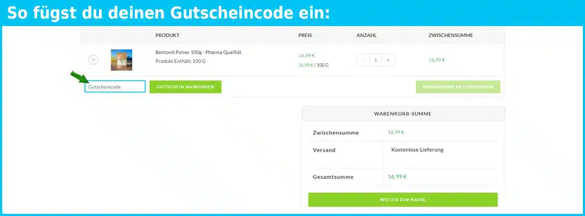 inner-health Gutschein einfuegen und sparen