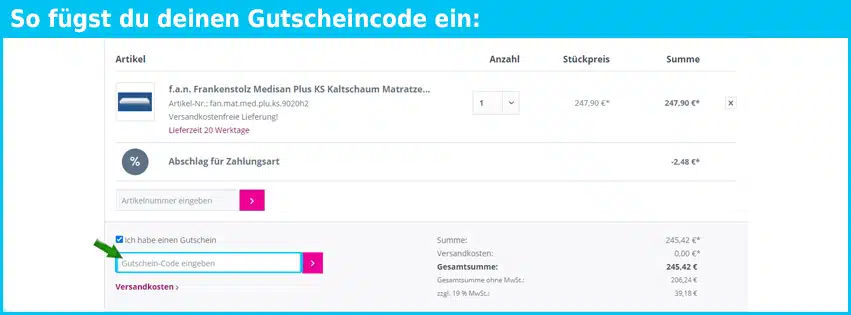 matratzen-betten Gutschein einfuegen und sparen
