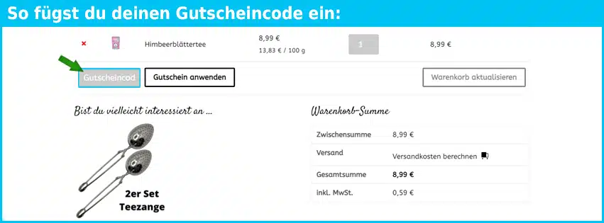 naroma Gutschein einfuegen und sparen