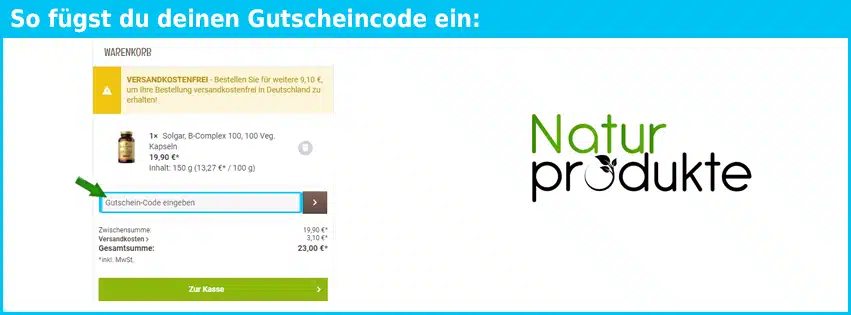 naturprodukte.shop Gutschein einfuegen und sparen