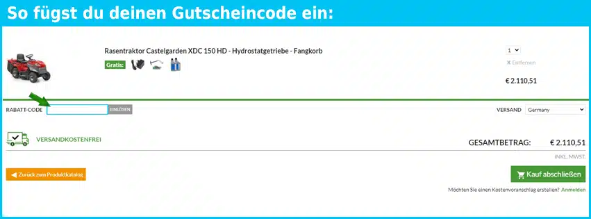 agrieuro Gutschein einfuegen und sparen