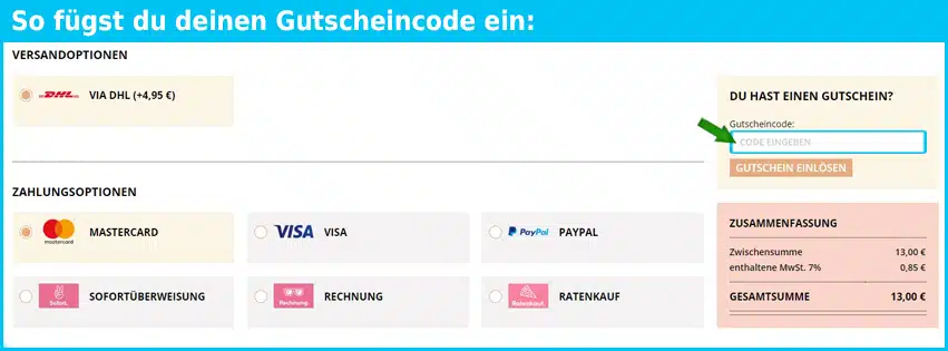 gepps Gutschein einfuegen und sparen