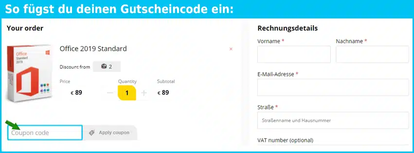 keyportal Gutschein einfuegen und sparen