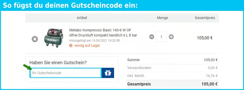 lefeld Gutschein einfuegen und sparen