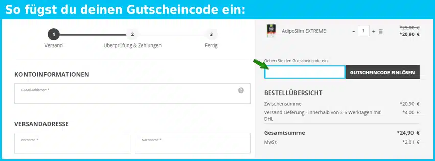 slim-joy Gutschein einfuegen und sparen