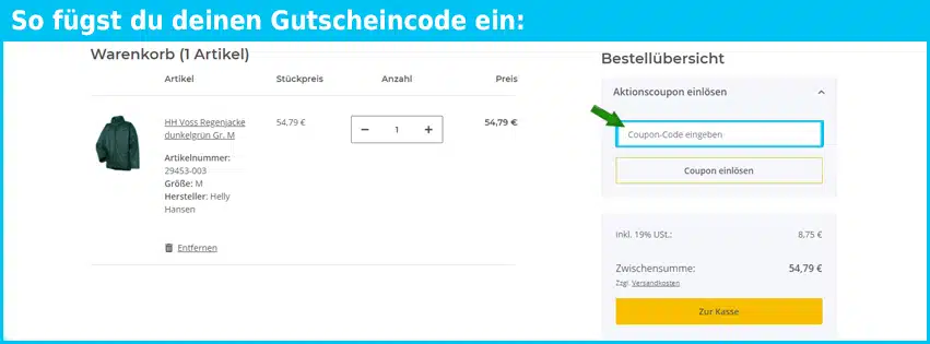 arbeitskleidung-expert Gutschein einfuegen und sparen