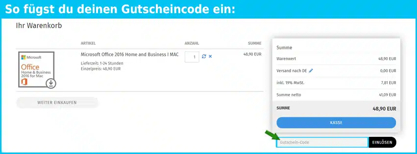 lizenzexpress.de Gutschein einfuegen und sparen