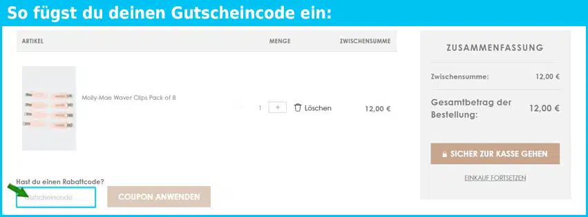 beautyworksonline Gutschein einfuegen und sparen
