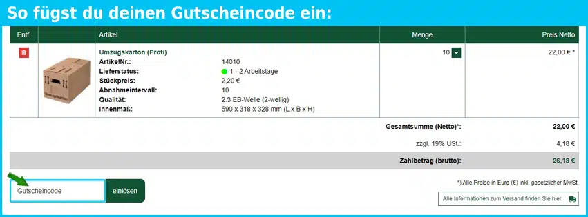 bb-verpackungsshop Gutscheine - gutscheincode eingeben und sparen