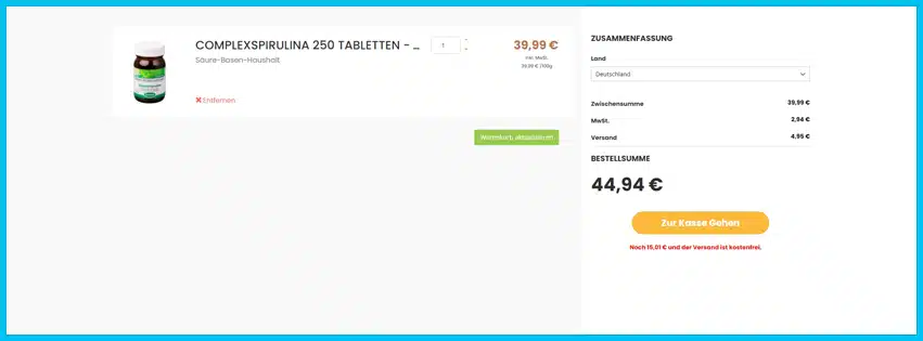 navoco Gutscheine - Warenkorb