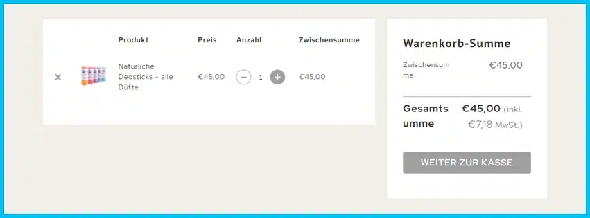 welovetheplanet Gutscheine - Warenkorb