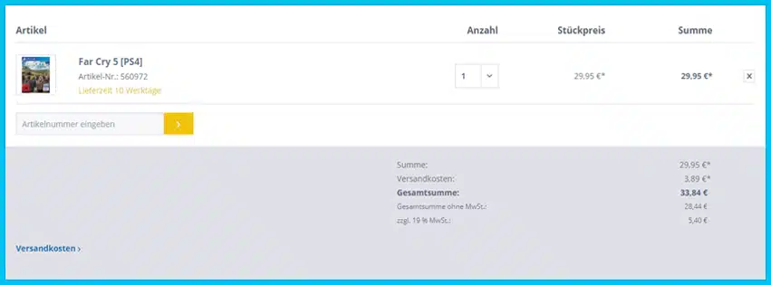 4u2play Gutscheine - Warenkorb