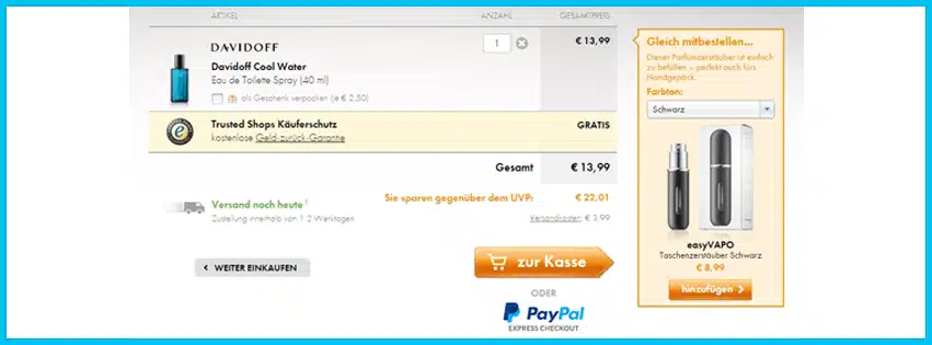easycosmetic Gutscheine - Warenkorb