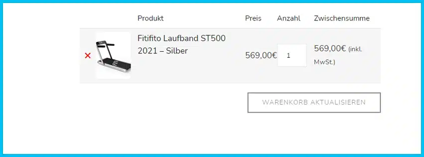 fitifitosport Gutscheine - Warenkorb