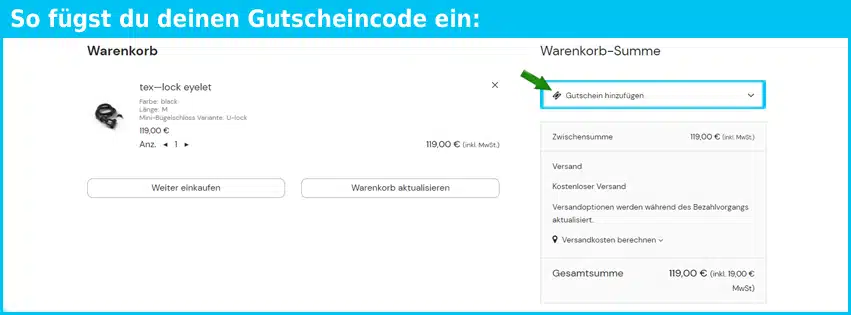 tex-lock Gutscheine - gutscheincode eingeben und sparen