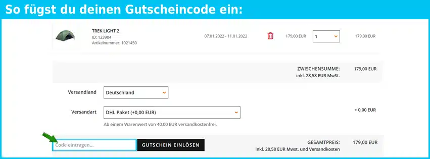sackpack Gutscheine - gutscheincode eingeben und sparen