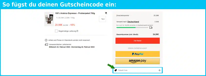 roastmarket Gutscheine - gutscheincode eingeben und sparen