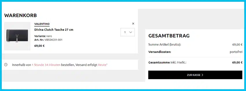 welovebags Gutscheine - Warenkorb