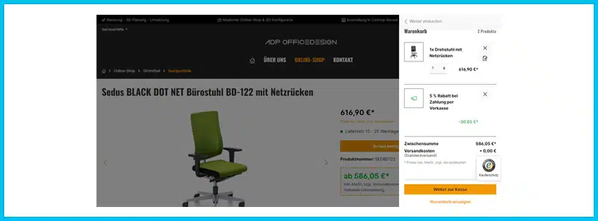 adp-officedesign Gutscheine - Warenkorb