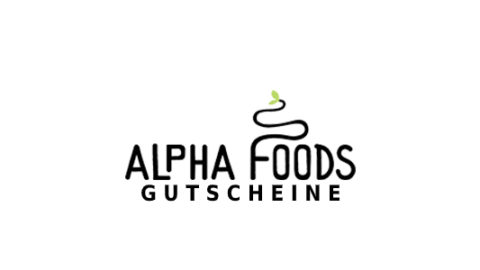 alphafoods Gutschein Logo Seite