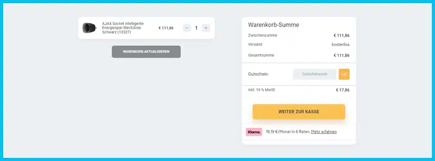 securando Gutscheine - Warenkorb