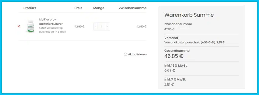 agenki Gutscheine - Warenkorb