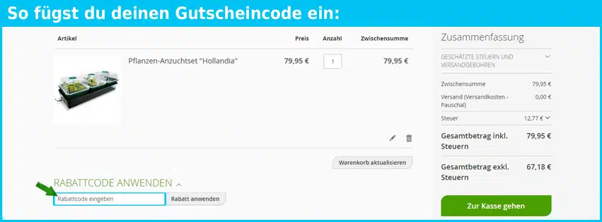 biogreen Gutscheine - gutscheincode eingeben und sparen