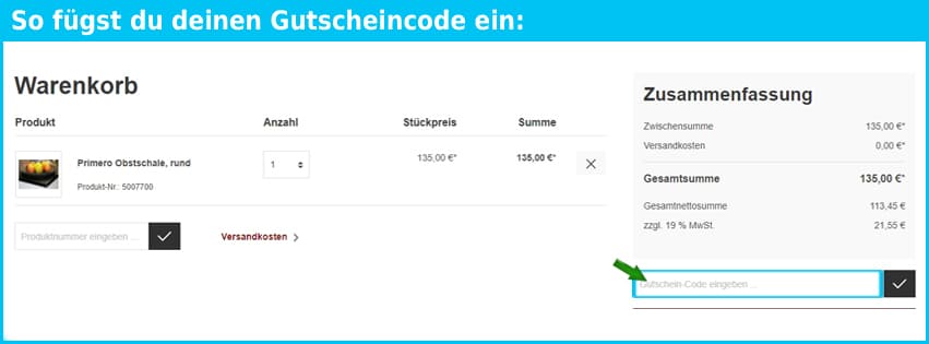 primero-shop Gutscheine - gutscheincode eingeben und sparen