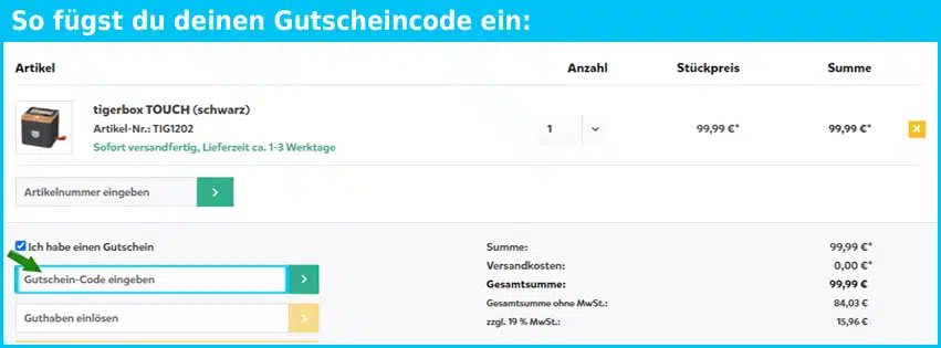 tigermedia-shop Gutscheine - gutscheincode eingeben und sparen