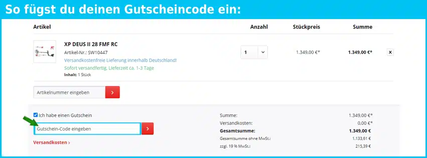 xp-metalldetektoren Gutscheine - gutscheincode eingeben und sparen
