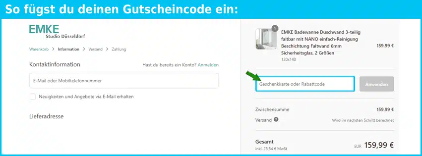 emke Gutscheine - gutscheincode eingeben und sparen