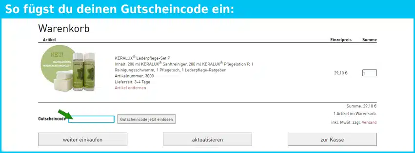 moebelpflegeshop Gutscheine - gutscheincode eingeben und sparen