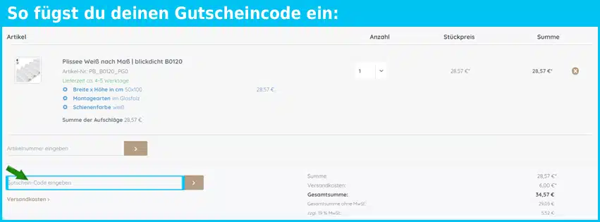 plisseemax Gutscheine - gutscheincode eingeben und sparen