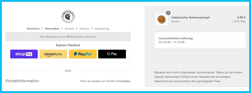 loewenanteil Gutscheine - Warenkorb