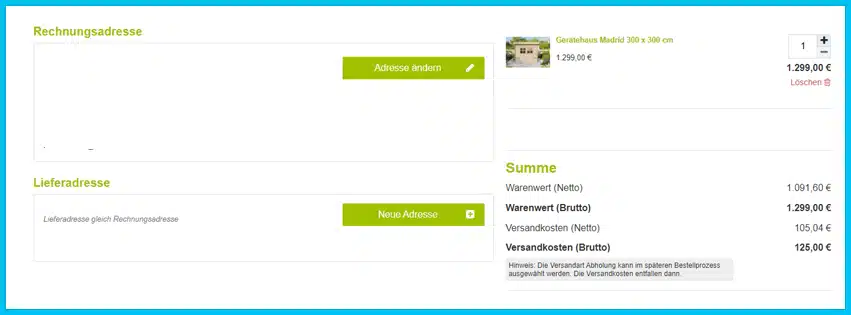 mcgarden24.de Gutscheine - Warenkorb