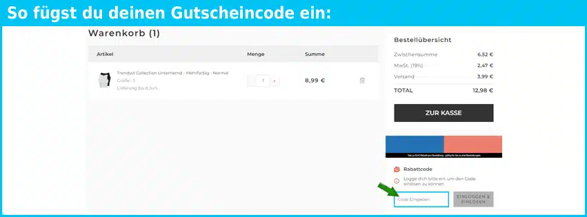 trendyol Gutscheine - gutscheincode eingeben und sparen