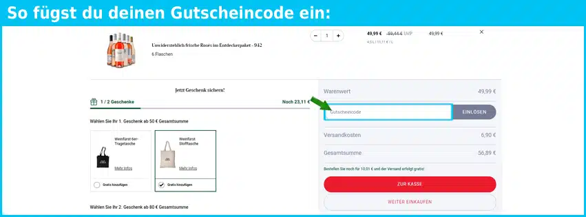 weinfuerst Gutscheine - gutscheincode eingeben und sparen