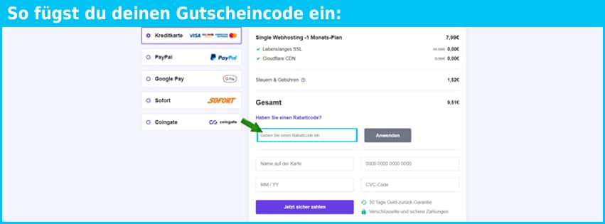 hostinger Gutscheine - gutscheincode eingeben und sparen