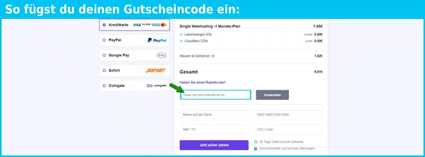 hostinger Gutscheine - gutscheincode eingeben und sparen