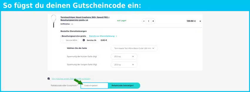 sportega Gutscheine - gutscheincode eingeben und sparen