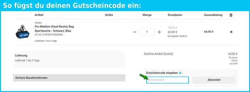 tennis-peters Gutscheine - gutscheincode eingeben und sparen
