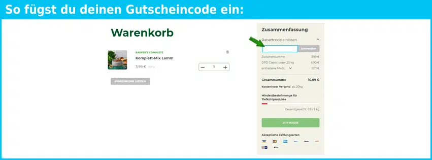 barfers-wellfood Gutscheine - gutscheincode eingeben und sparen